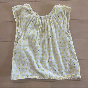 H&M lemon print cap sleeve blouse size 5-6